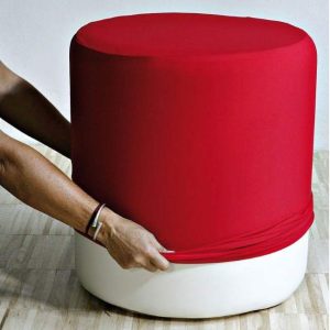 Poltrone e Poufs - Creativando Foderine Pouf Cilindro Ecopelle