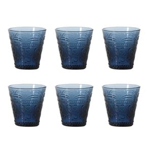 Bicchieri - Zafferano Collezione Provenzale Cono Set 6 Bicchieri Acqua Blu