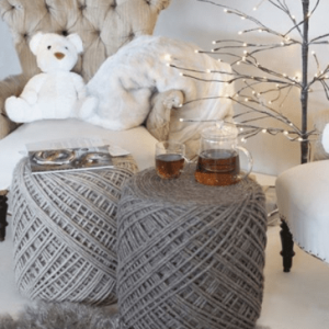 Fiorirà un giardino - pouf gomitolo