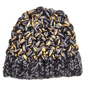 Exquisite J Milano FW2024-25 - Cappello Lana e Rafia Oro/Antracite