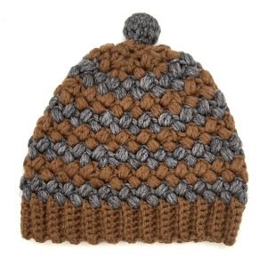 Exquisite J Milano - Cappello Lana Stripes Grigio/Marrone