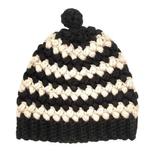 Exquisite J Milano - Cappello Lana Stripes Bianco/Nero