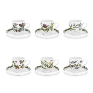 Porcellana - Portmeirion Botanic Garden Set Tazzine da caffè con piattino