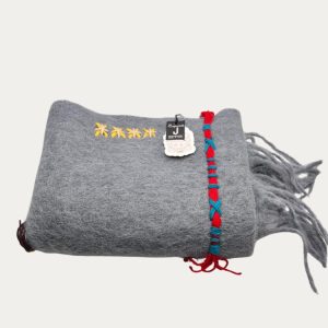 Exquisite J Milano - Stola in lana cotta e ricami grey