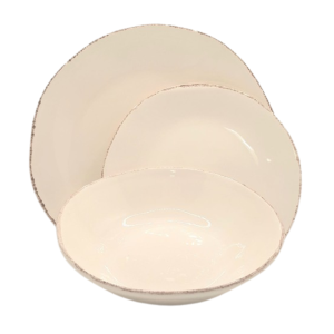Piatti - Arcucci collezione Materia Servizio 6 P.T. monocolore naturale