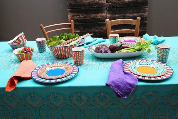 Piatti - Fiorirà un giardino Pop stripes Vassoio ovale melamina - immagine 3