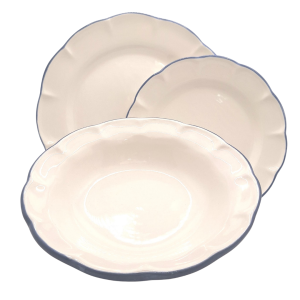 Piatti - Arcucci Collezione Dolcevita 6 P.T. Filo Azzurro