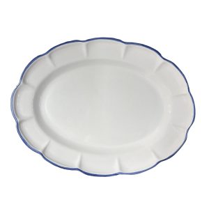 Piatti - Arcucci Collezione Dolcevita Vassoio ovale cm39 Filo azzurro