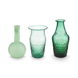 Pip Studio - set 3 vasi vetro Blu-verde