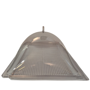 Coprivivande con vassoio Plexiglass