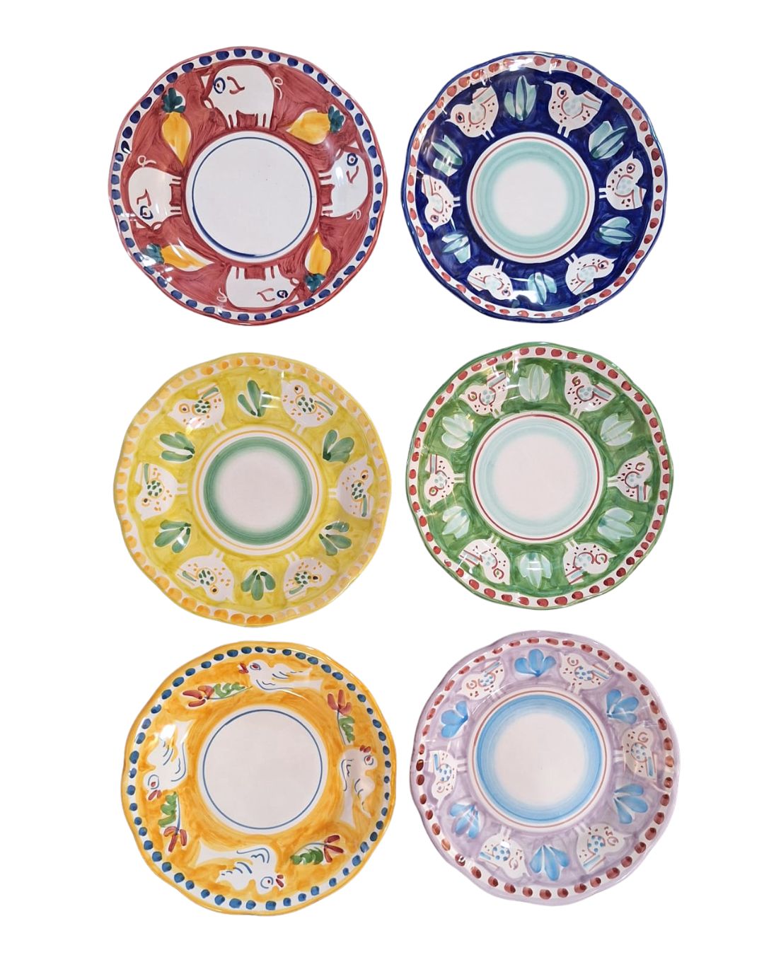 Piatti - Solimene * Decoro Campagna Servizio 6 p.t. Assortiti - Sole - immagine 2