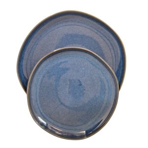 Piatti - Ichendorf Milano Collezione Rodi Servizio 6 Piatti Piani e 6 Frutta Blu