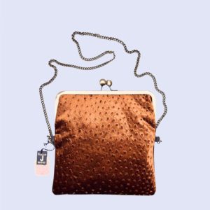 Exquisite J Milano - * Borsa Velluto Ambra e Marrone con Tracolla