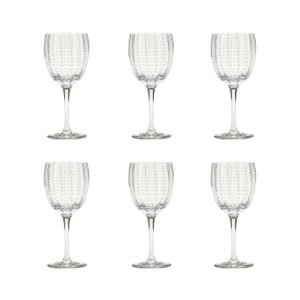 Bicchieri – Zafferano Collezione Perle Set 6 Calici Trasparenti