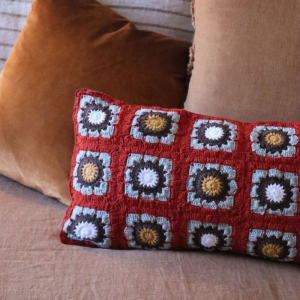 Miho - Cuscino Crochet - fiori