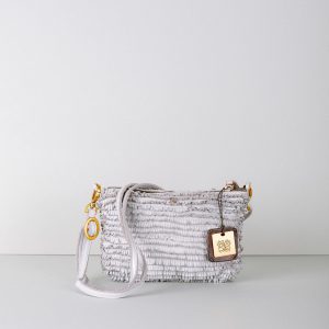 *Collezione Majo - Borsa Frange BAIA DELLE ZAGARE Gesso