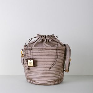 *Collezione Majo - Borsa FONTANA BIANCA Fango