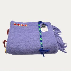Exquisite J Milano - Stola in lana cotta e ricami Violet