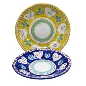 Piatti - Solimene * Decoro Campagna Servizio 4 Piani e 4 Fondi Pulcini Assortiti