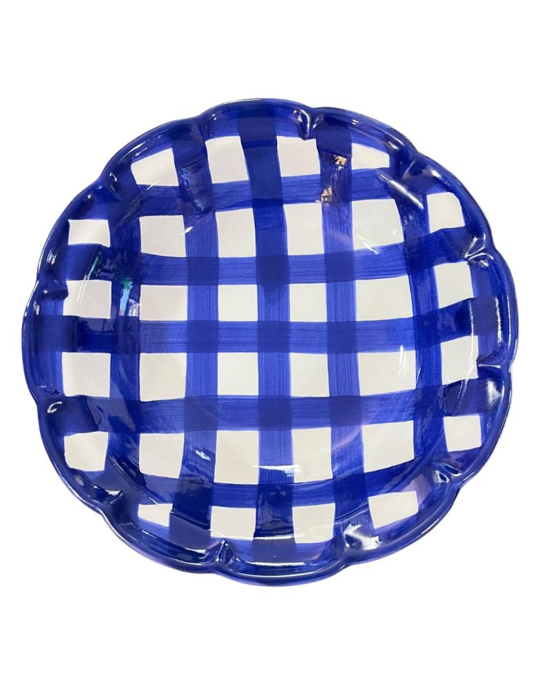 Piatti - Arcucci Dolce Vita Vichy Insalatiera Blu