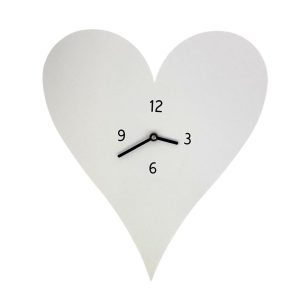 Orologi - Domeniconi Orologio da Parete Cuore Bianco